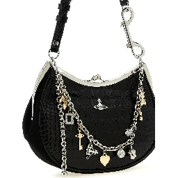 Black Calfskin Shoulder Bag