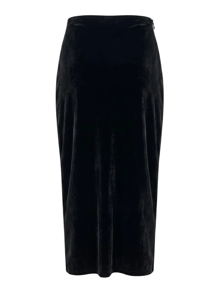 Black Cotton Women Skirt