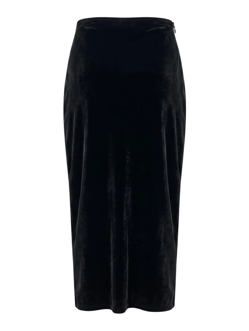 Black Cotton Women Skirt