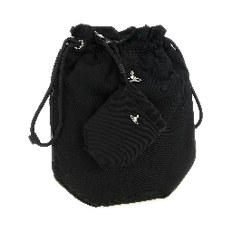 Black Polyester Clutch Bag