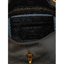 Black Calfskin Shoulder Bag