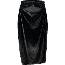 Black Cotton Women Skirt
