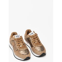 Bronze Leather Low Top Sneakers