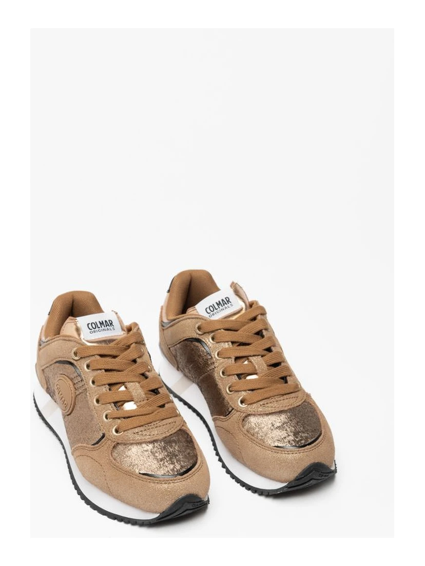 Bronze Leather Low Top Sneakers
