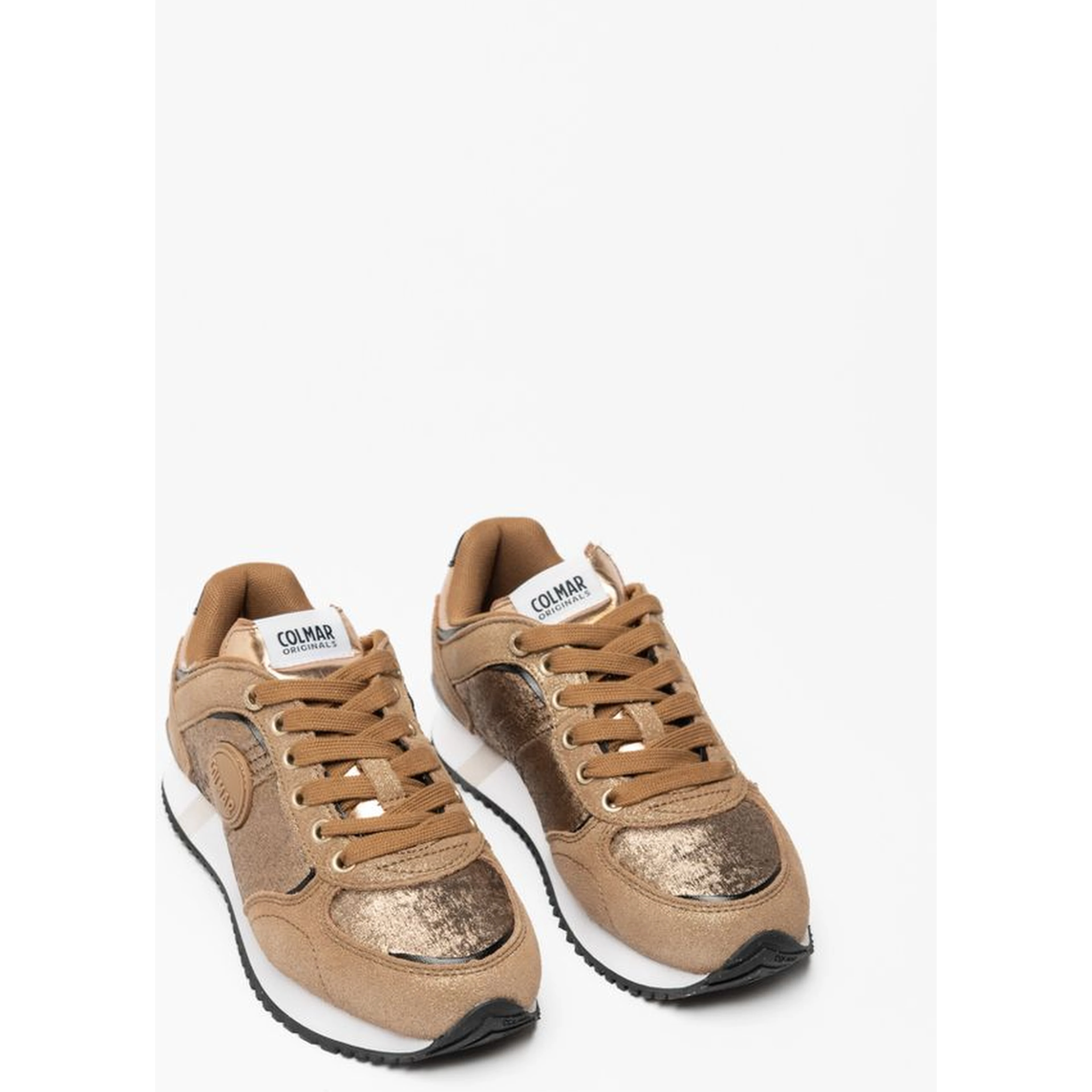 Bronze Leather Low Top Sneakers