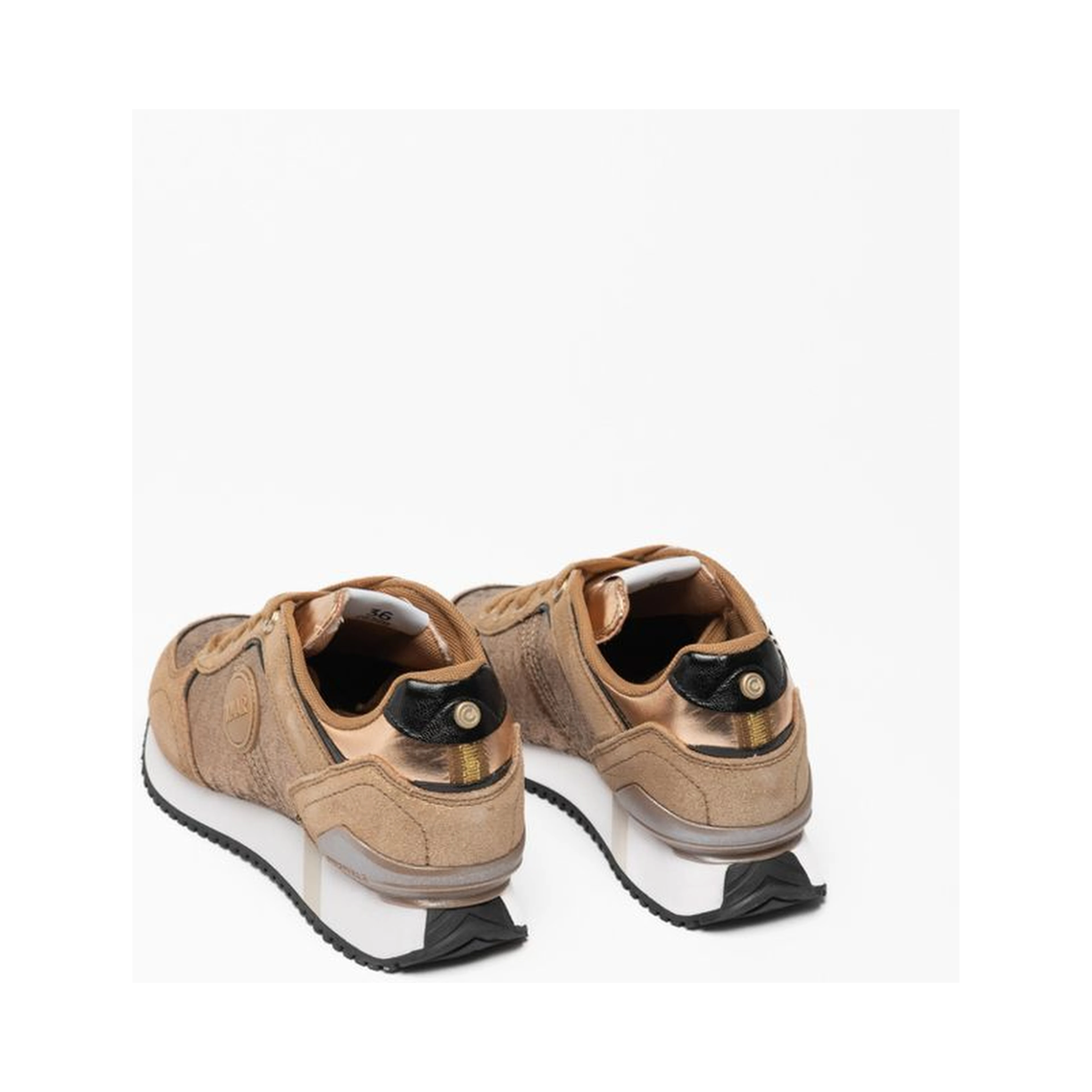 Bronze Leather Low Top Sneakers