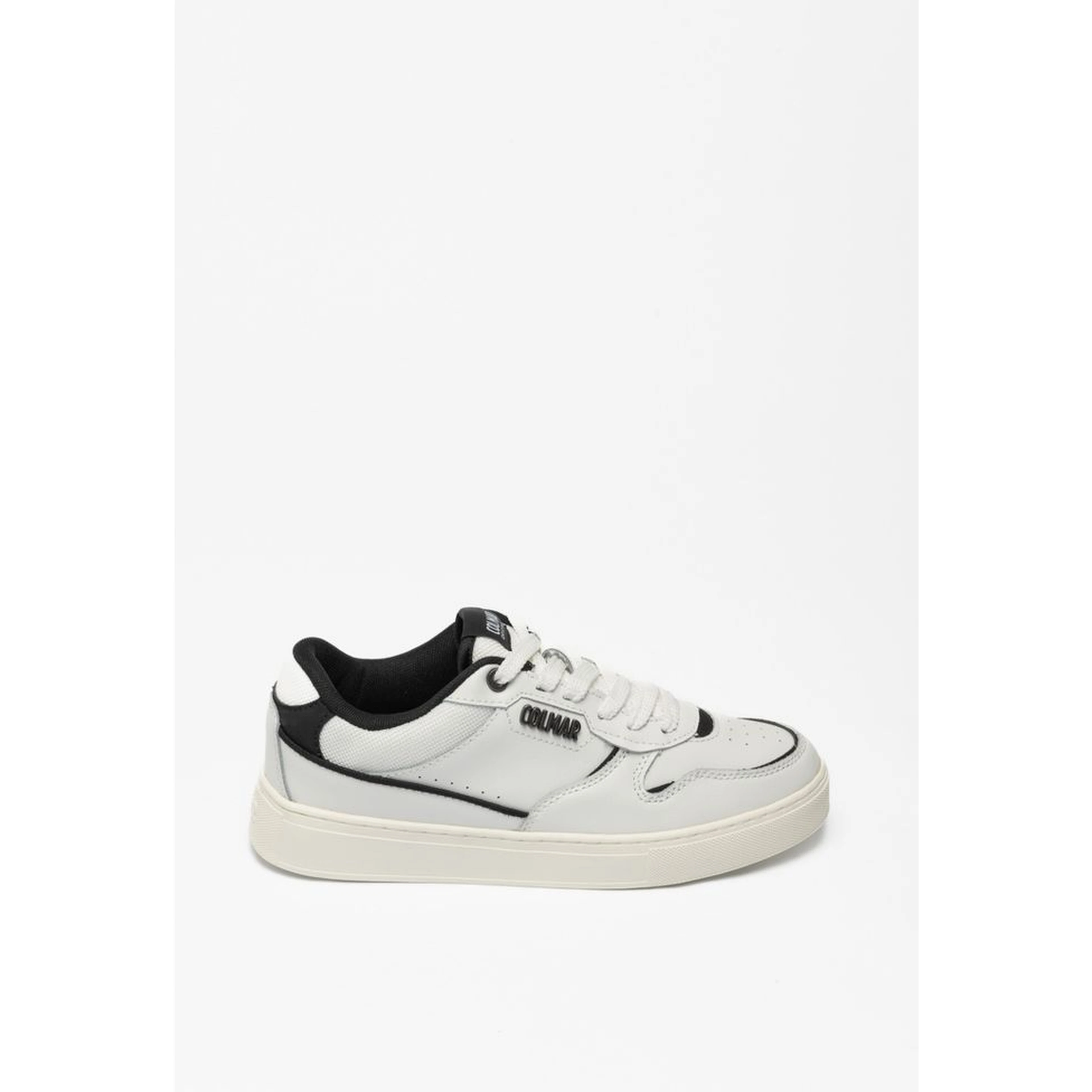 Black And White Leather Low Top Sneakers