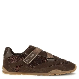 Brown Suede Leather Athletic Sneakers