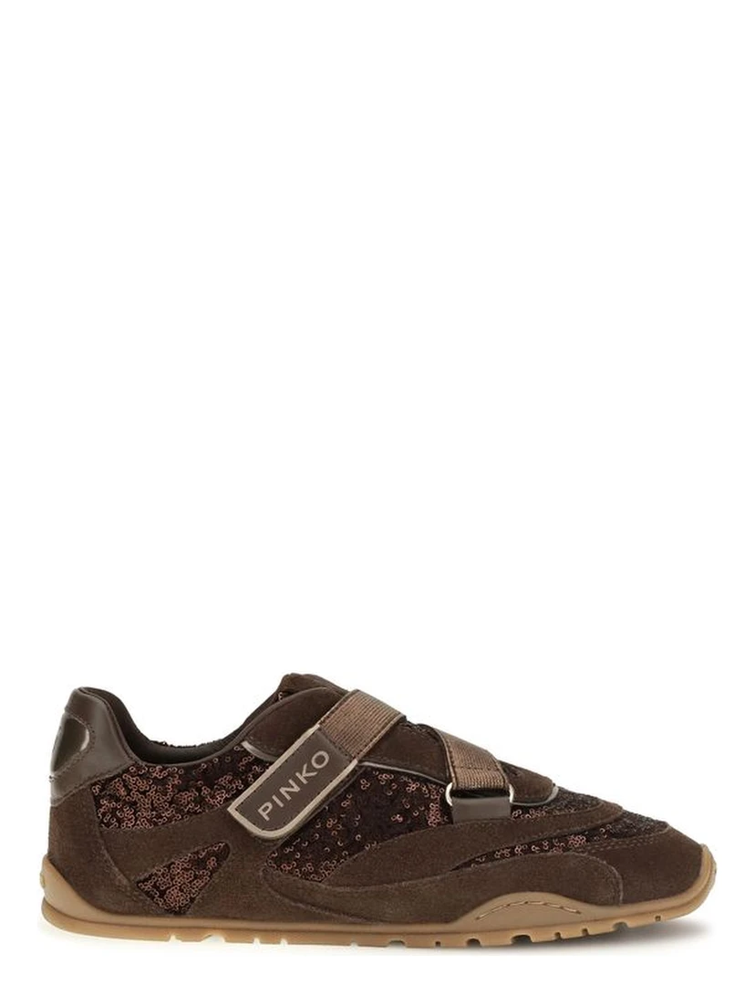 Brown Suede Leather Athletic Sneakers