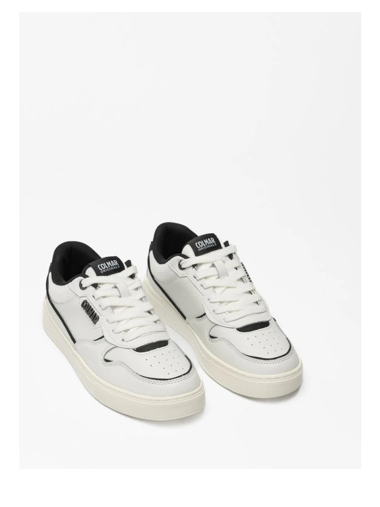 Black And White Leather Low Top Sneakers alternative
