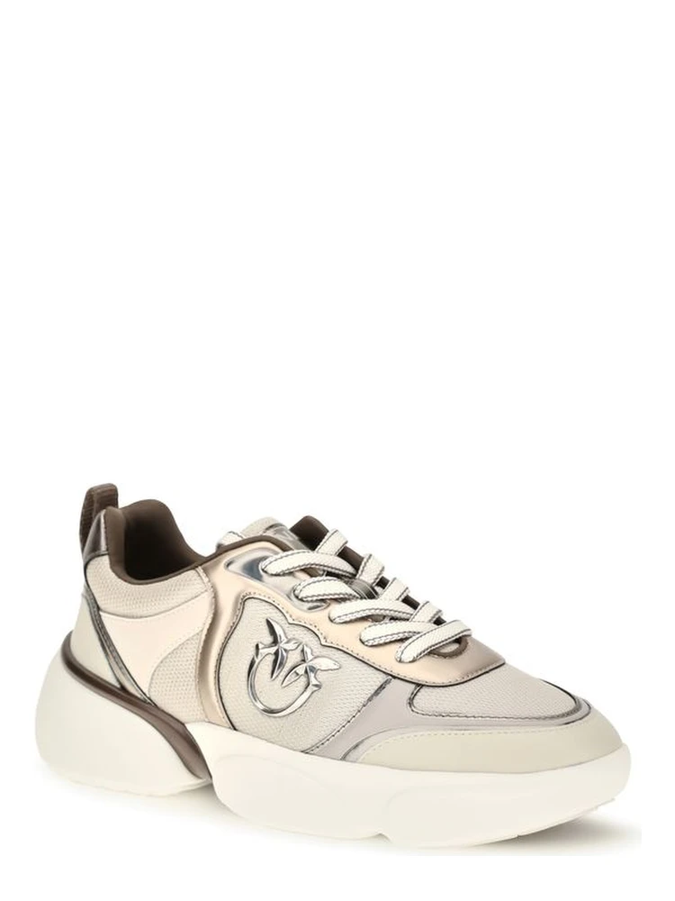 Beige Calf Leather Bos Taurus Chunky Sneakers alternative