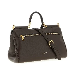 Brown Calfskin Crossbody Bag