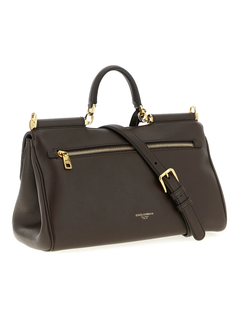 Brown Calfskin Crossbody Bag