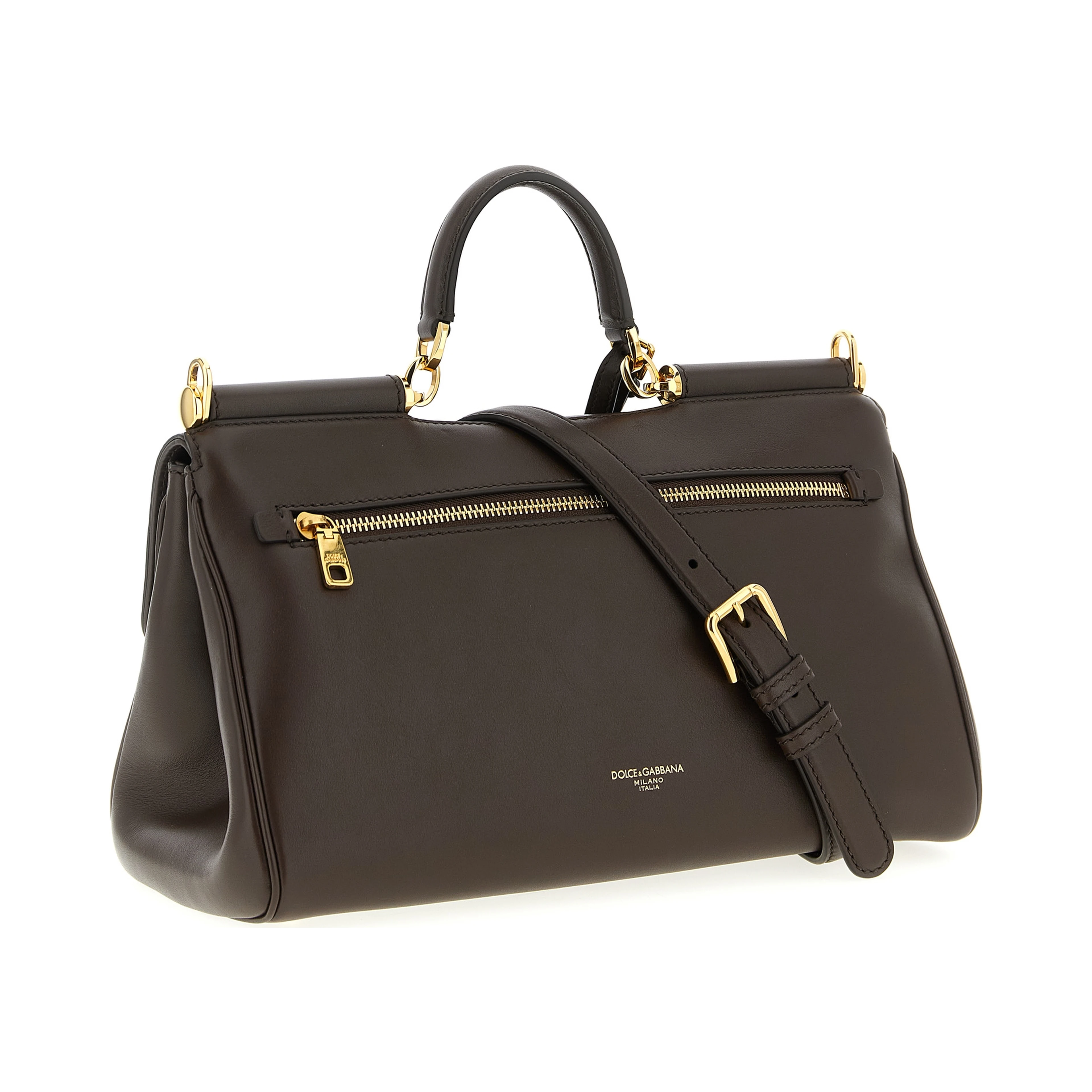Brown Calfskin Crossbody Bag