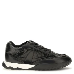 Black Fabric Low Top Sneakers