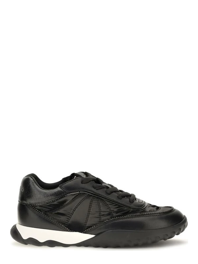 Black Fabric Low Top Sneakers