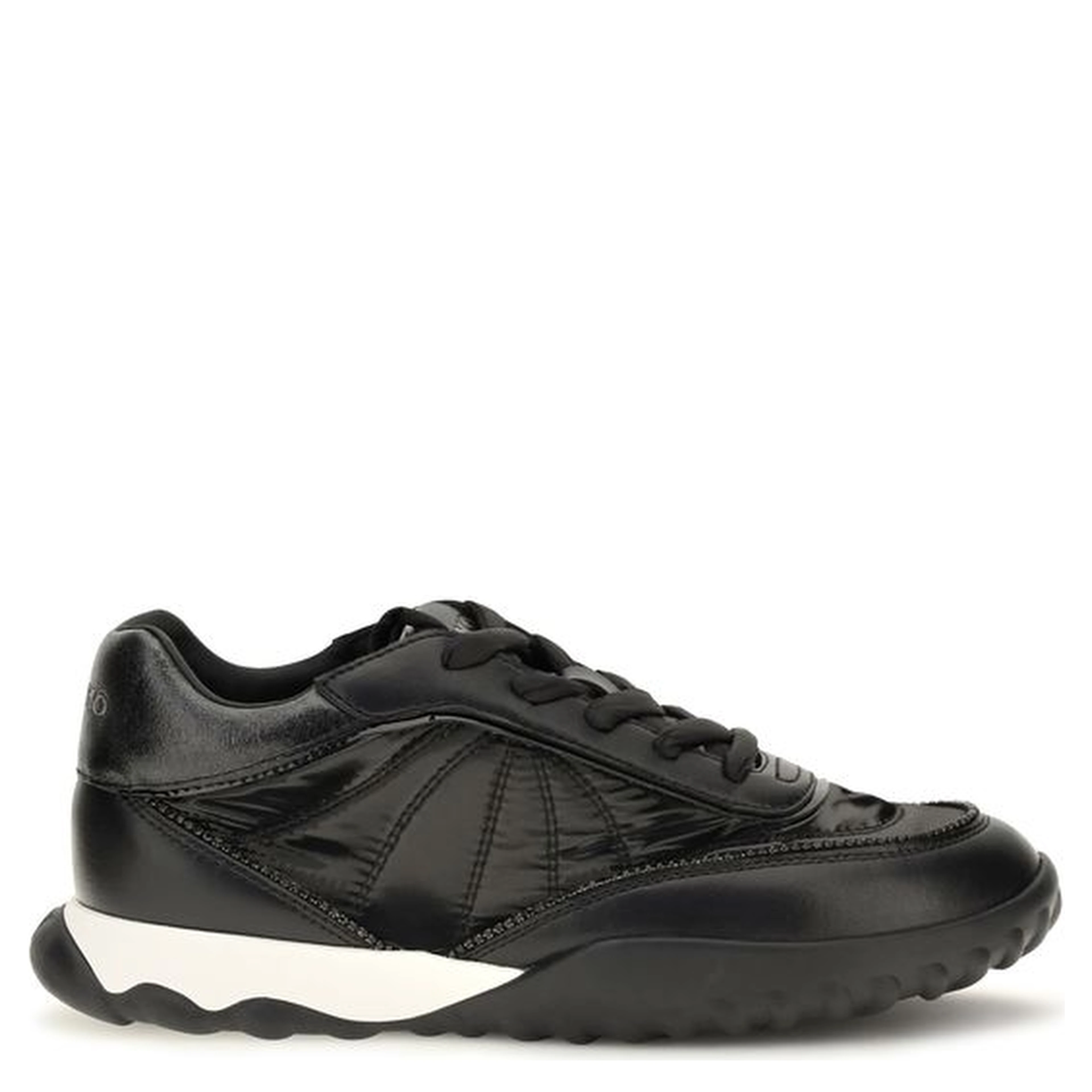 Black Fabric Low Top Sneakers