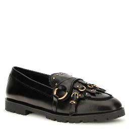 Black Calf Leather Bos Taurus Slip-On Loafers
