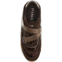 Brown Suede Leather Athletic Sneakers