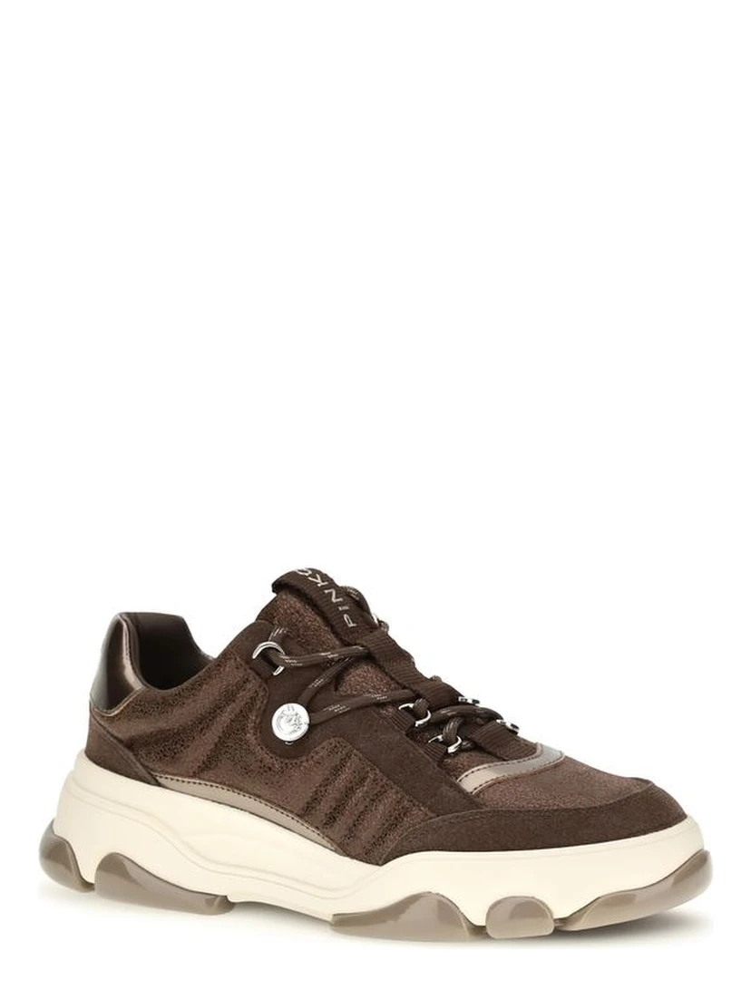 Brown Calf Leather Bos Taurus Chunky Sneakers