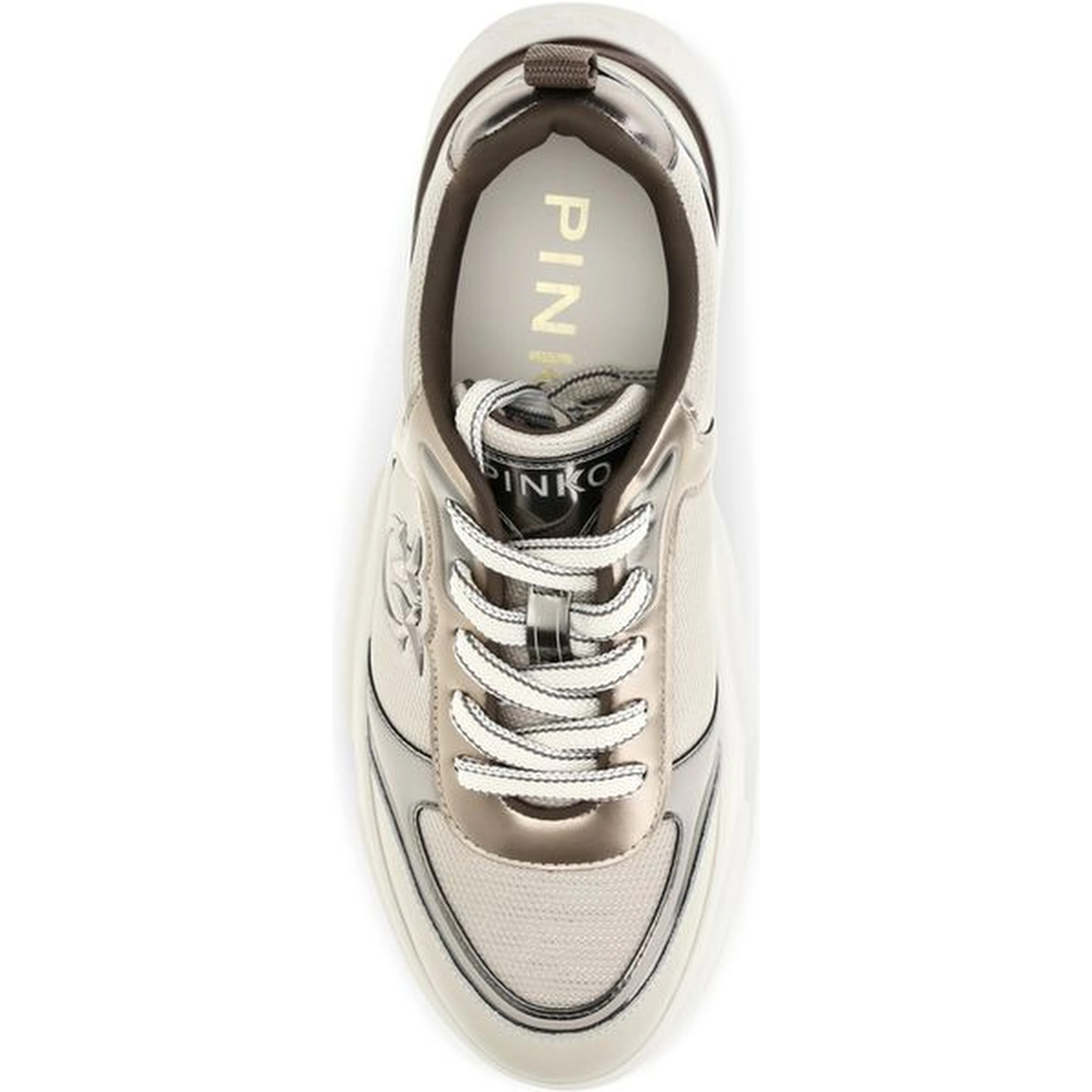 Beige Calf Leather Bos Taurus Chunky Sneakers