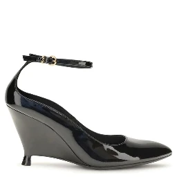 Black Calf Leather Bos Taurus Platform Pumps