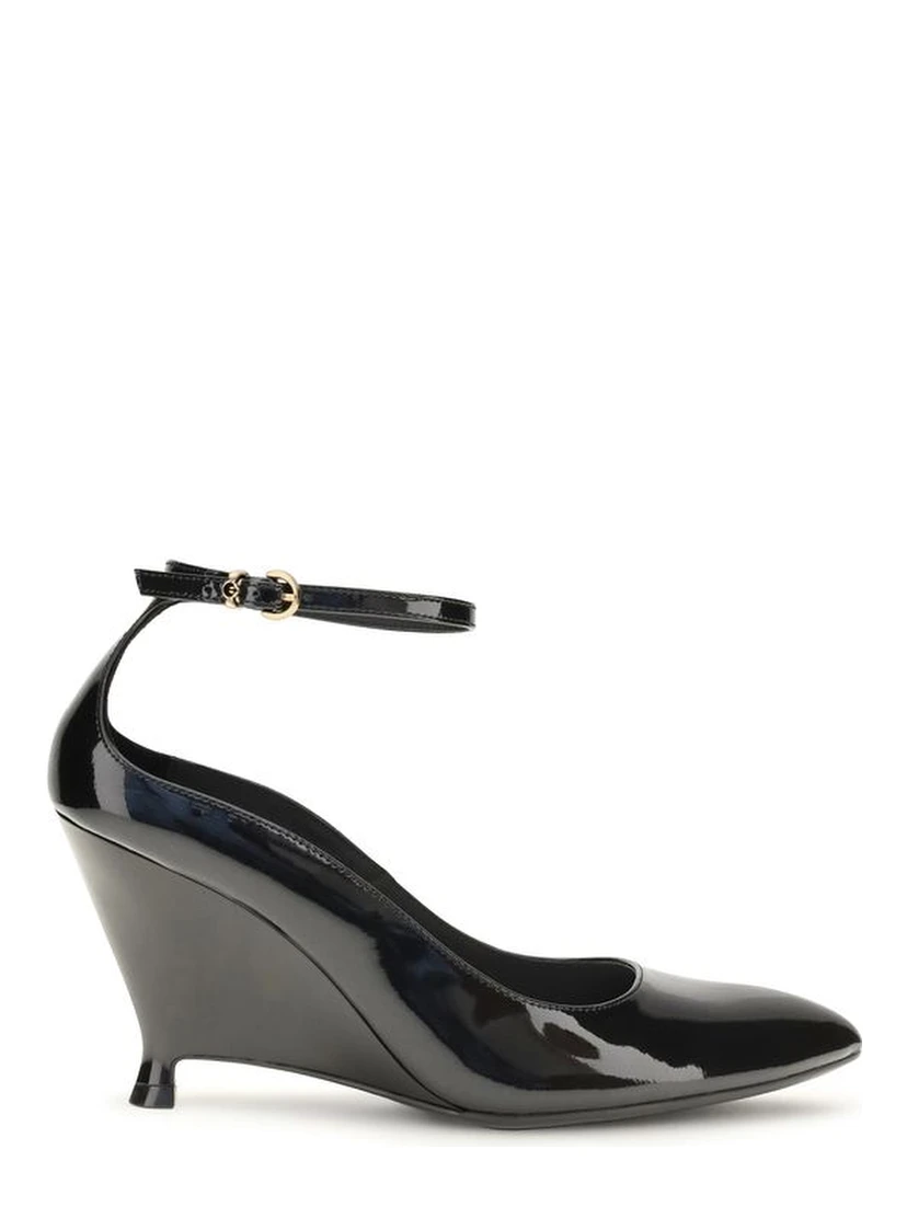 Black Calf Leather Bos Taurus Platform Pumps