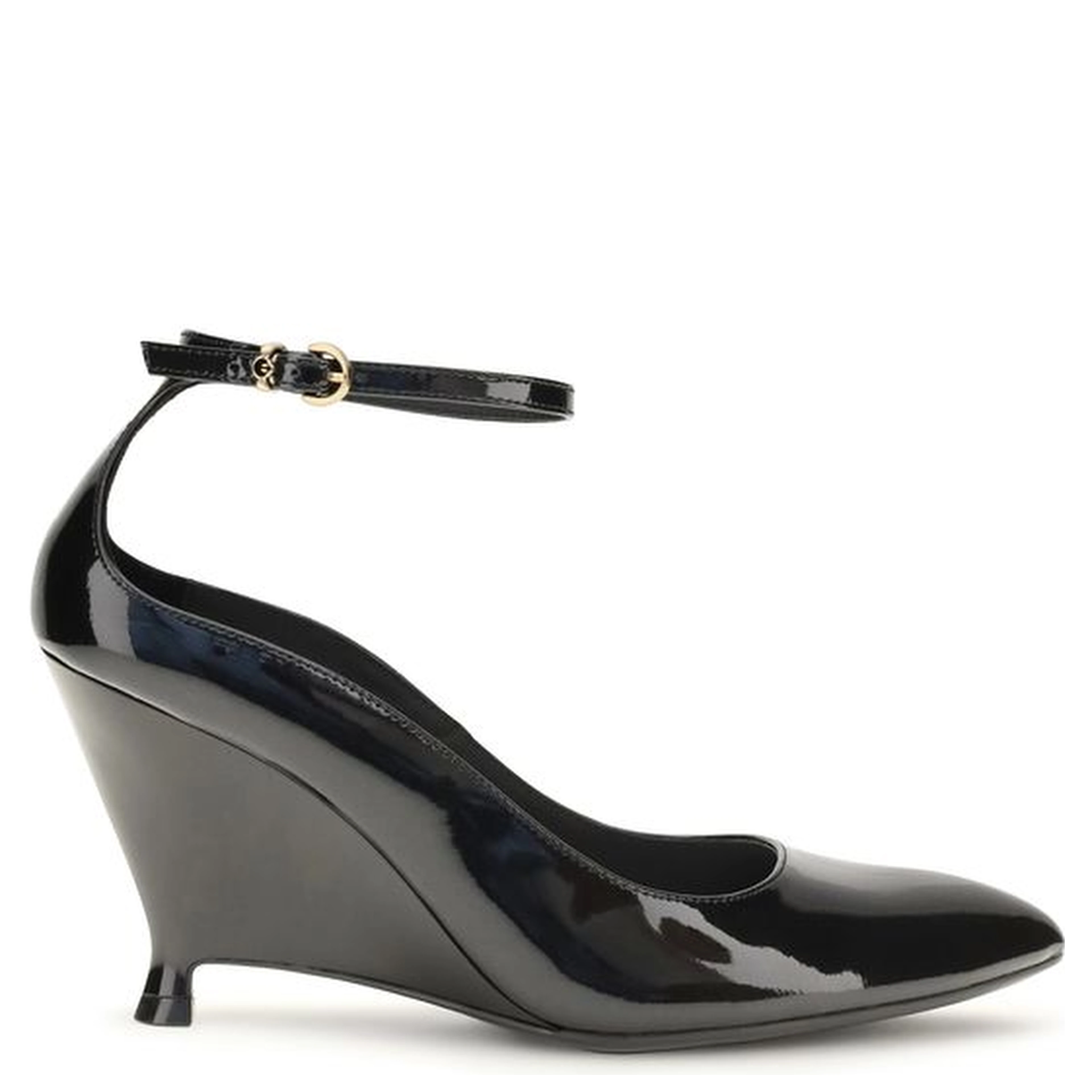 Black Calf Leather Bos Taurus Platform Pumps
