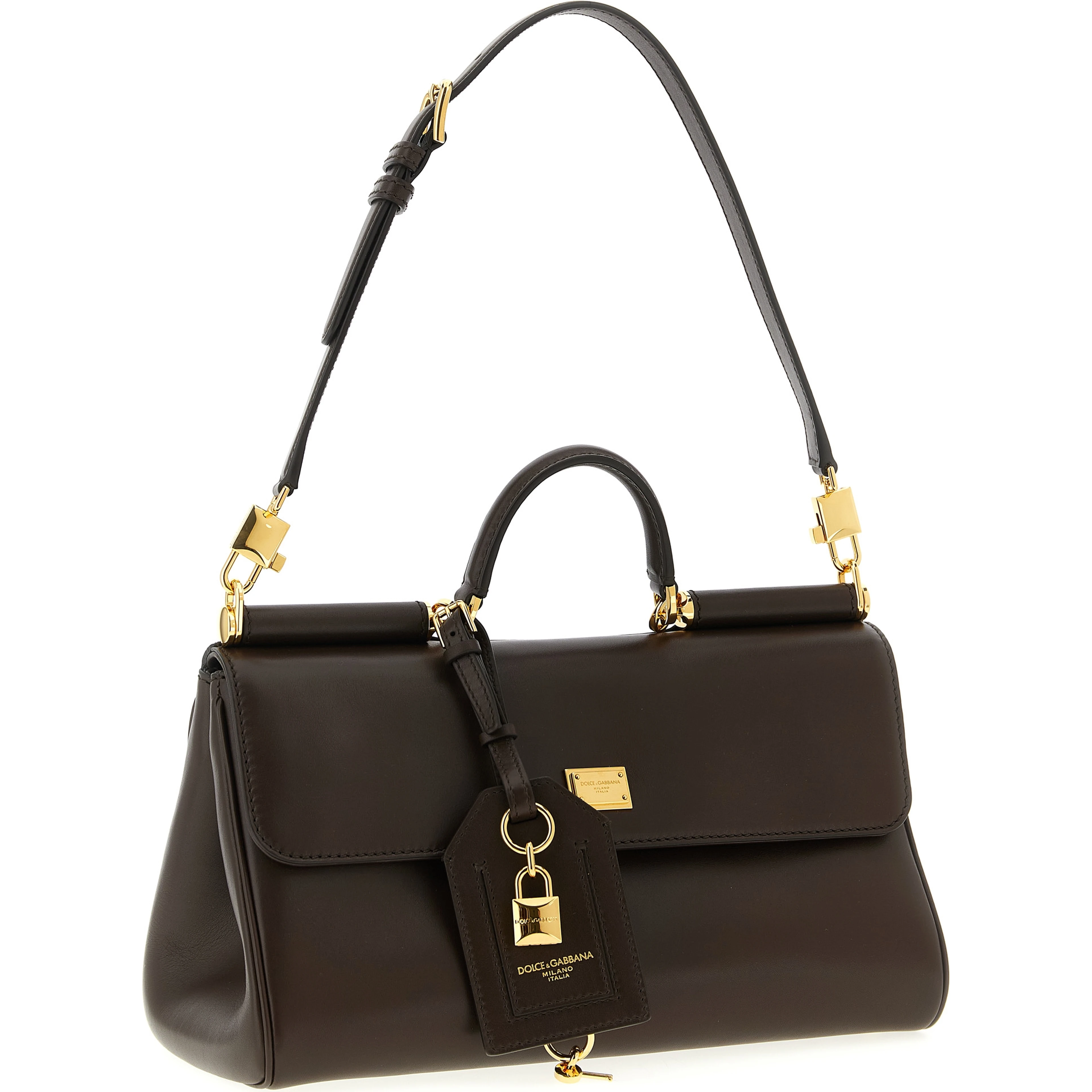 Brown Calfskin Crossbody Bag
