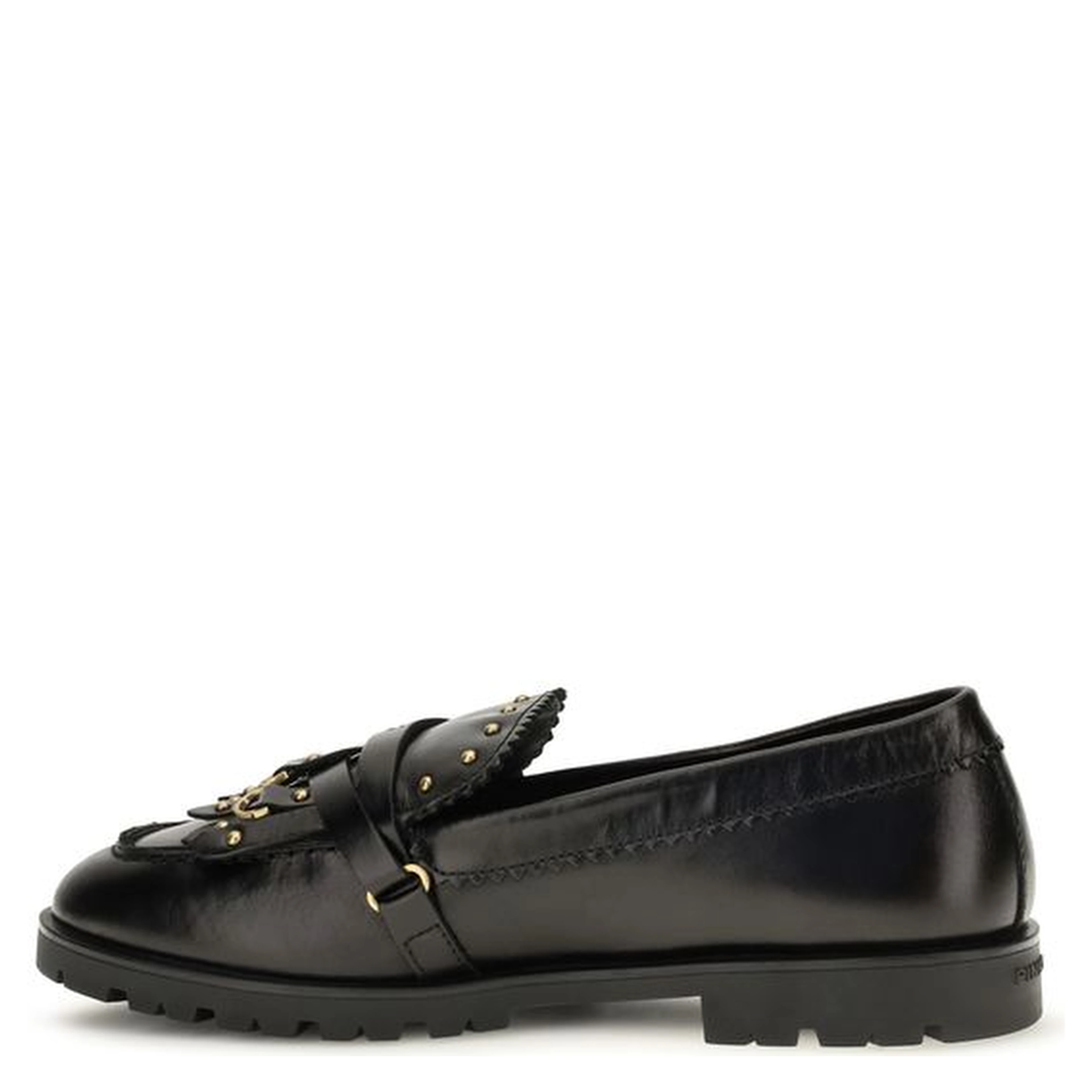 Black Calf Leather Bos Taurus Slip-On Loafers