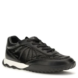 Black Fabric Low Top Sneakers