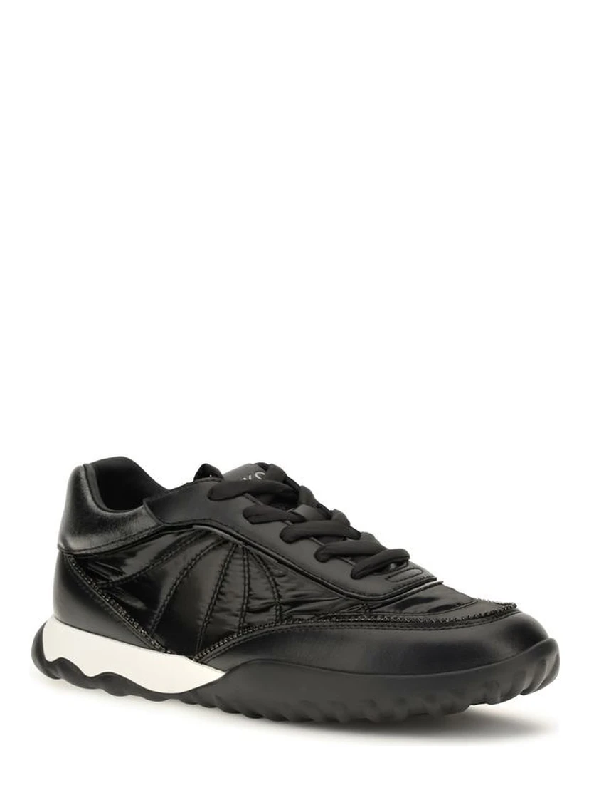 Black Fabric Low Top Sneakers