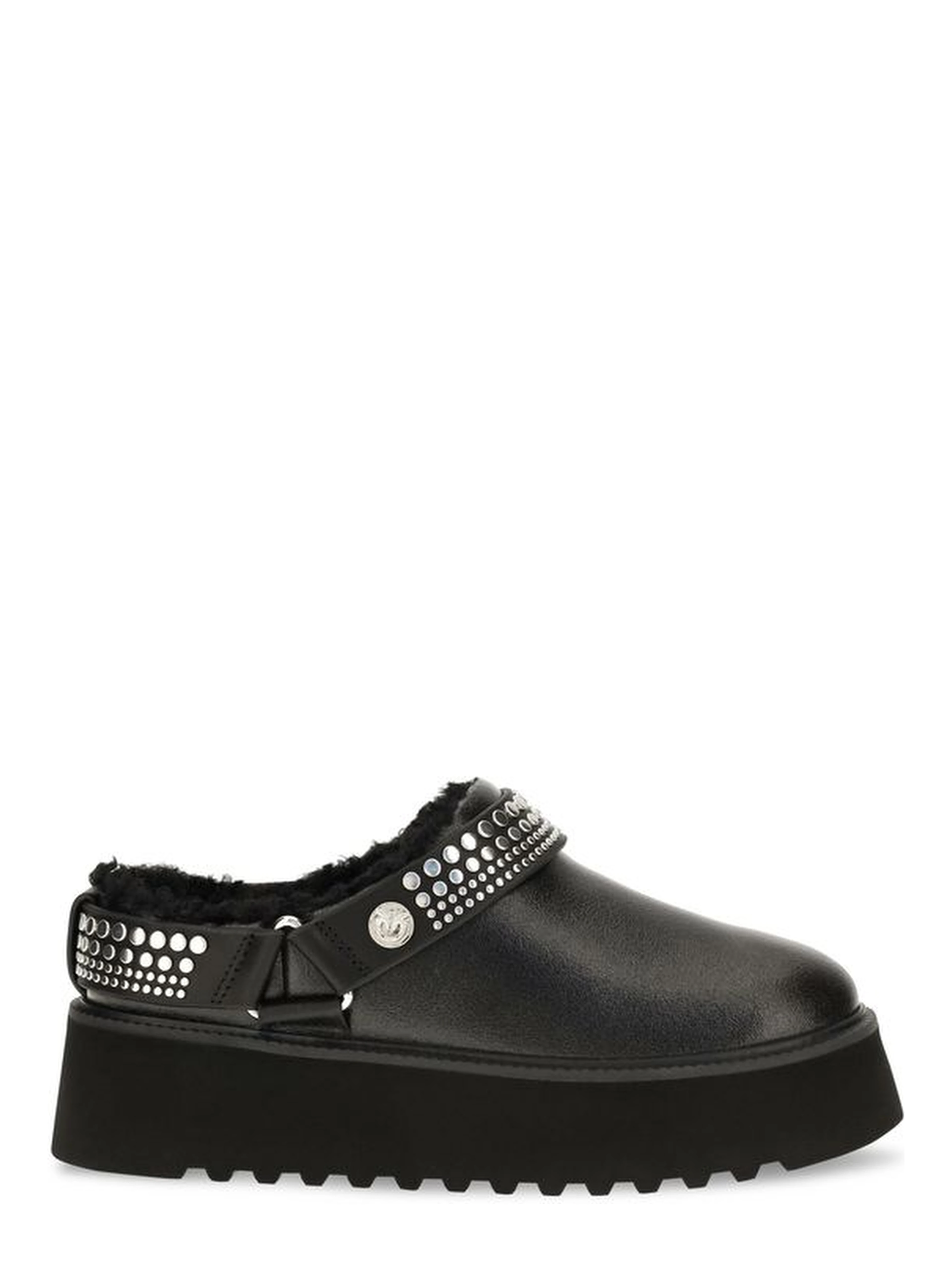Black Calf Leather Bos Taurus Clogs