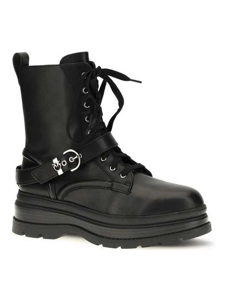 Black Calf Leather Bos Taurus Lace-Up Boots alternative