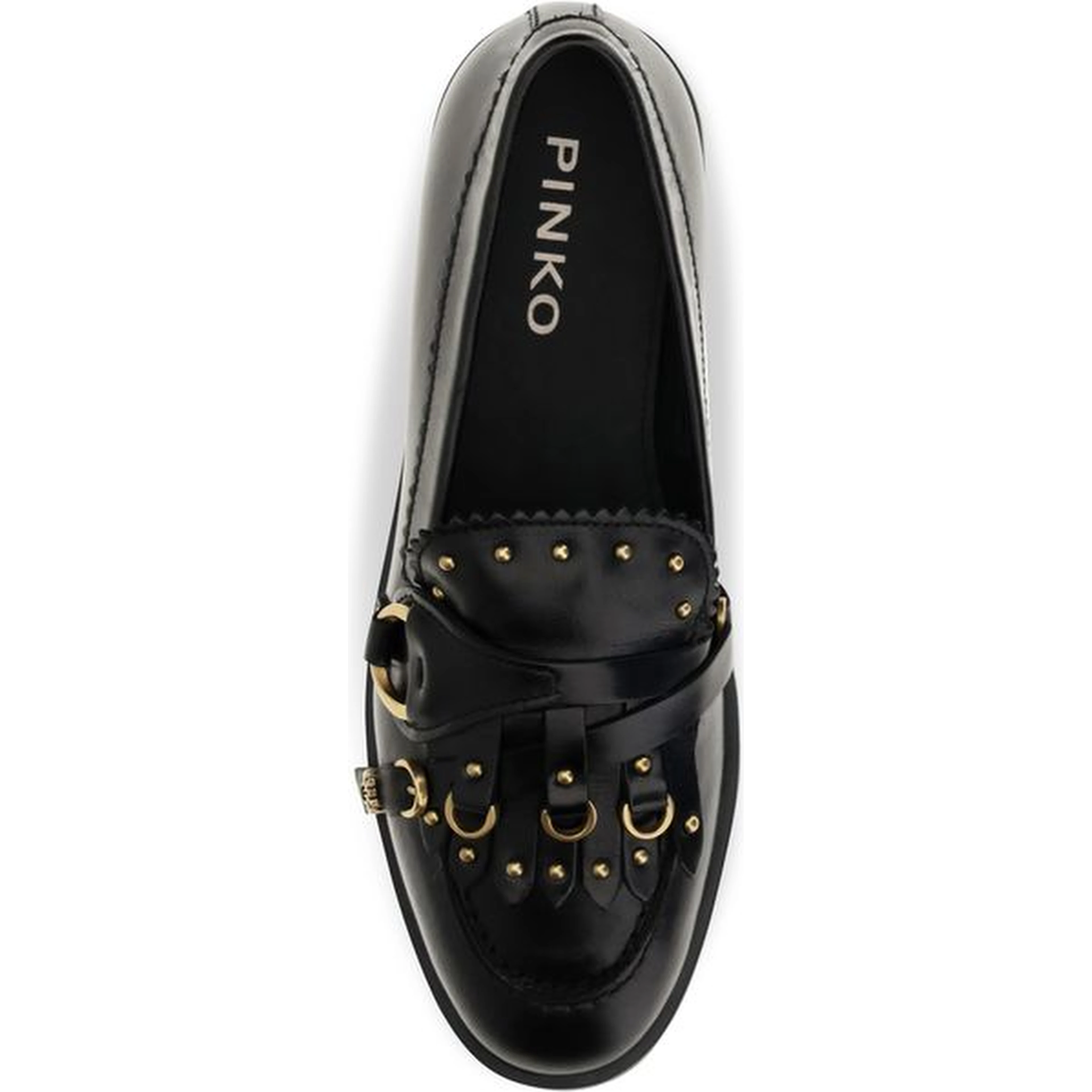 Black Calf Leather Bos Taurus Slip-On Loafers
