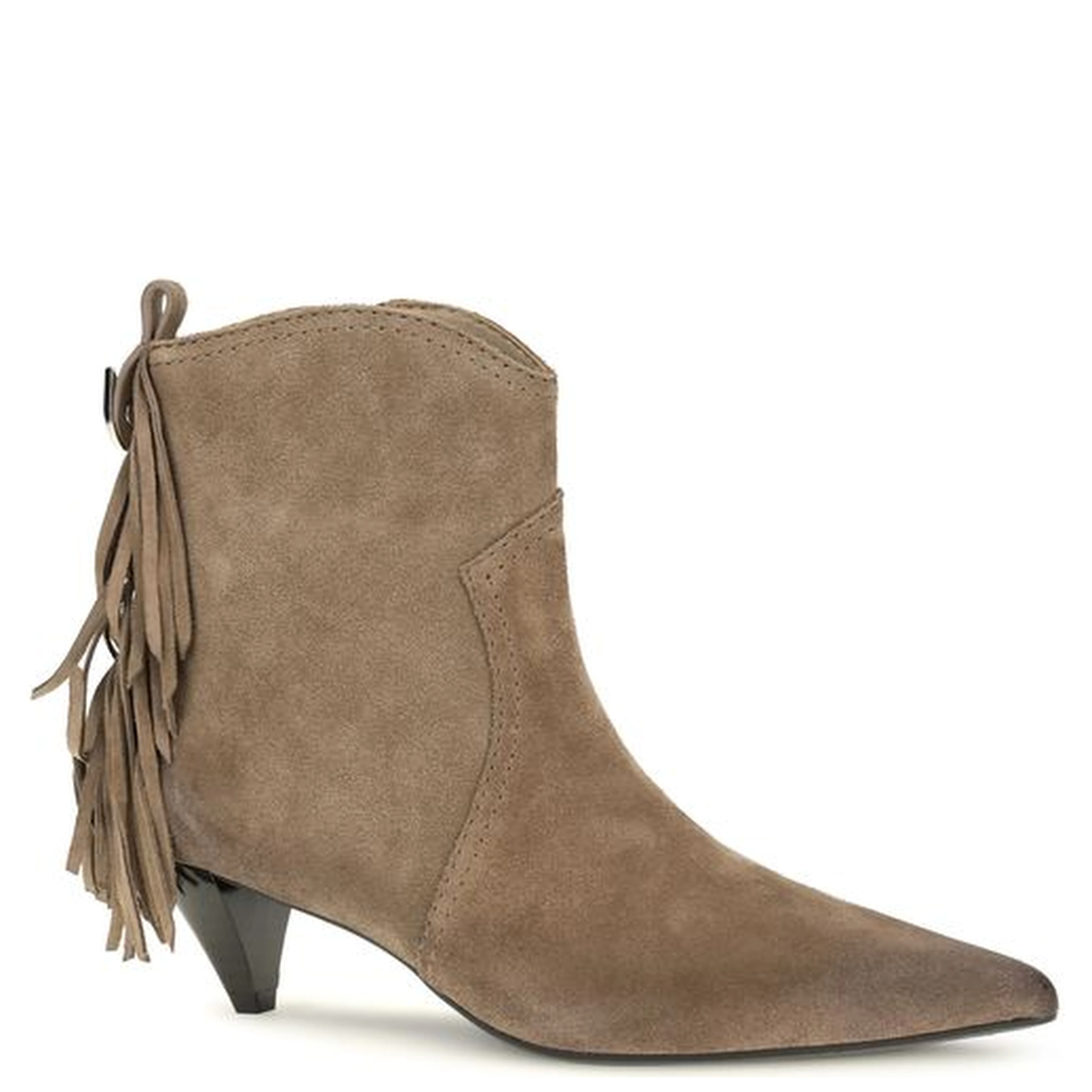 Beige Calf Leather Bos Taurus Ankle Boots