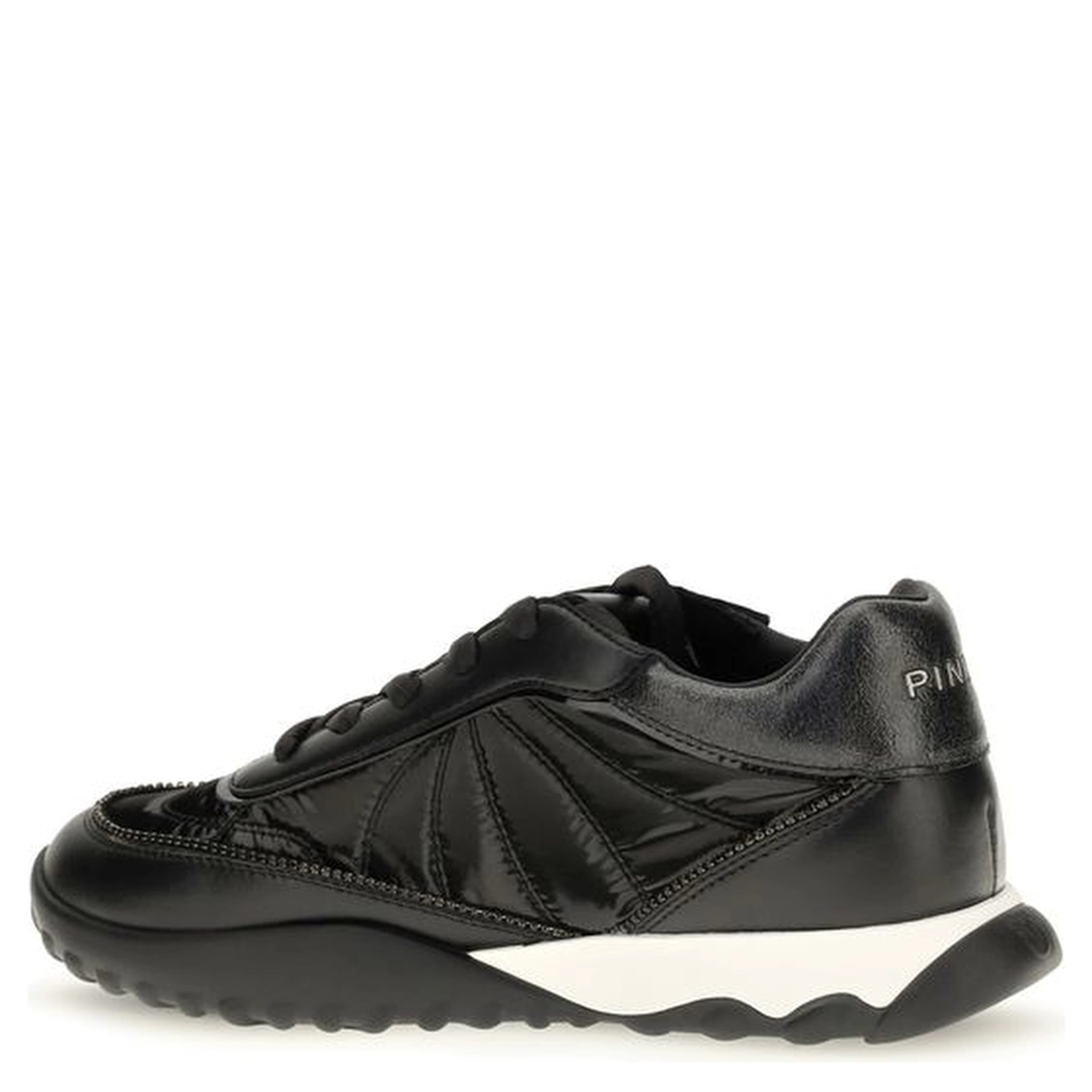 Black Fabric Low Top Sneakers