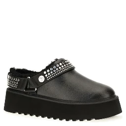 Black Calf Leather Bos Taurus Clogs