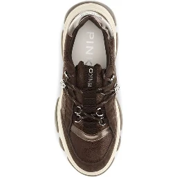 Brown Calf Leather Bos Taurus Chunky Sneakers