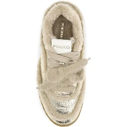 Silver Calf Leather Bos Taurus Chunky Sneakers