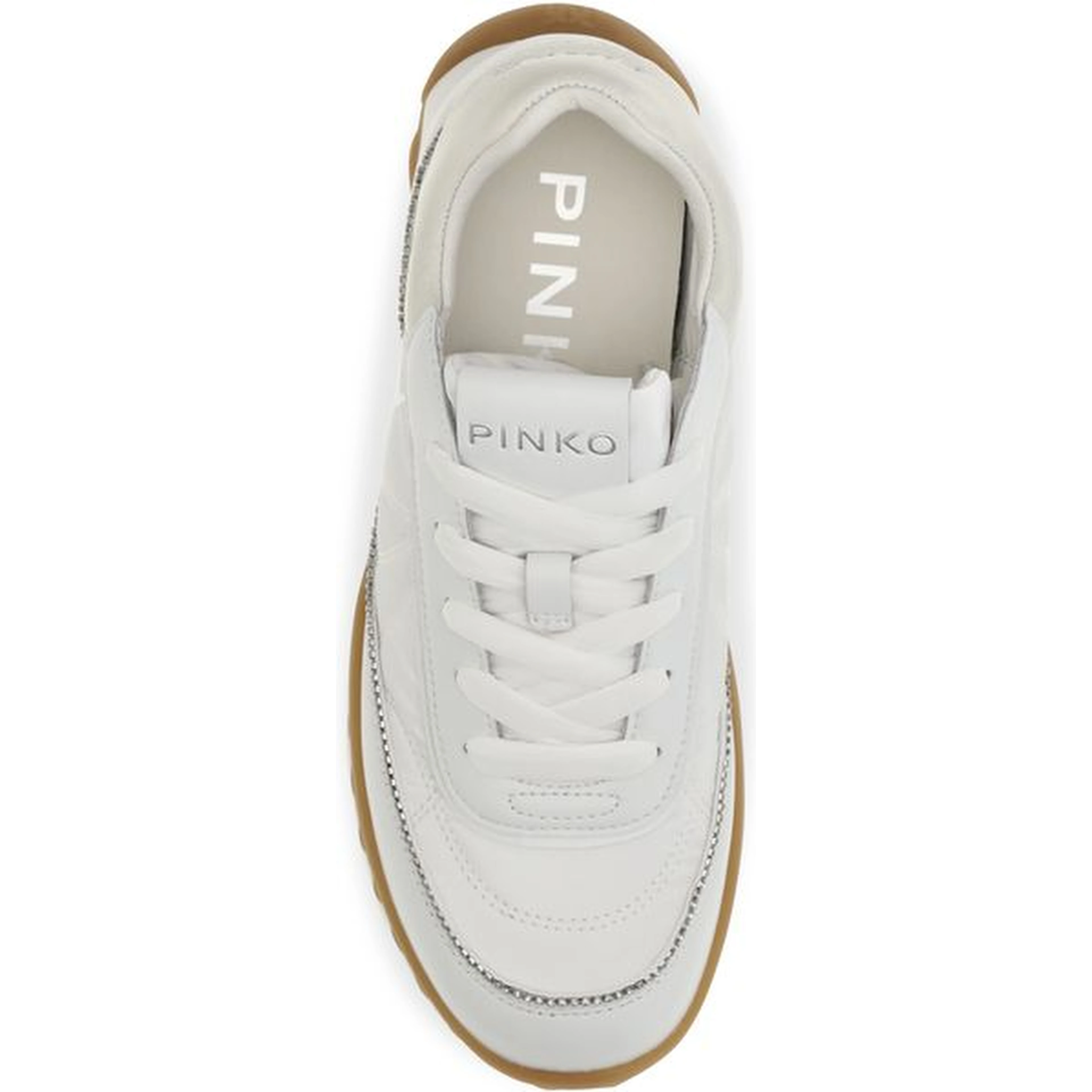 White Fabric Low Top Sneakers