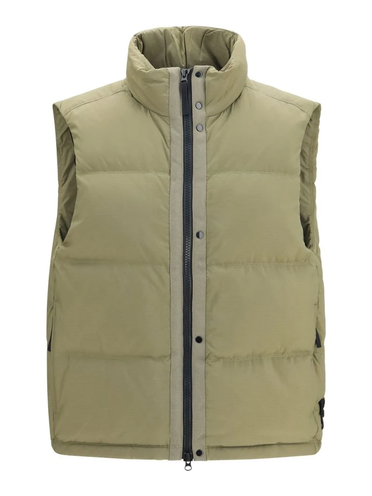 Bicolor Polyamide Sleeveless Jacket
