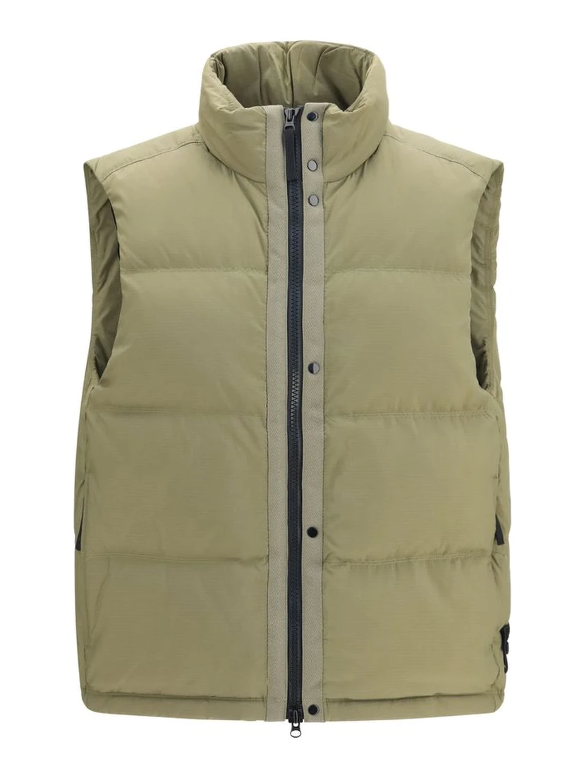 Bicolor Polyamide Sleeveless Jacket