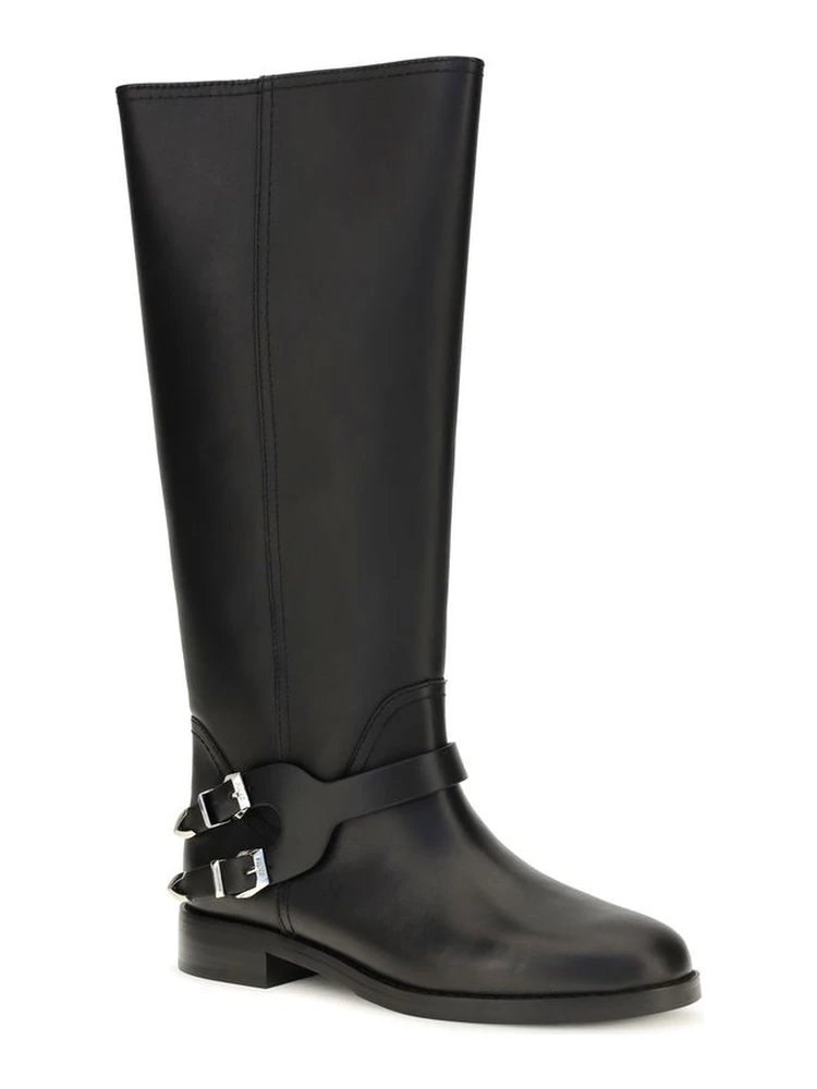 Black Calf Leather Bos Taurus Flat Boots alternative
