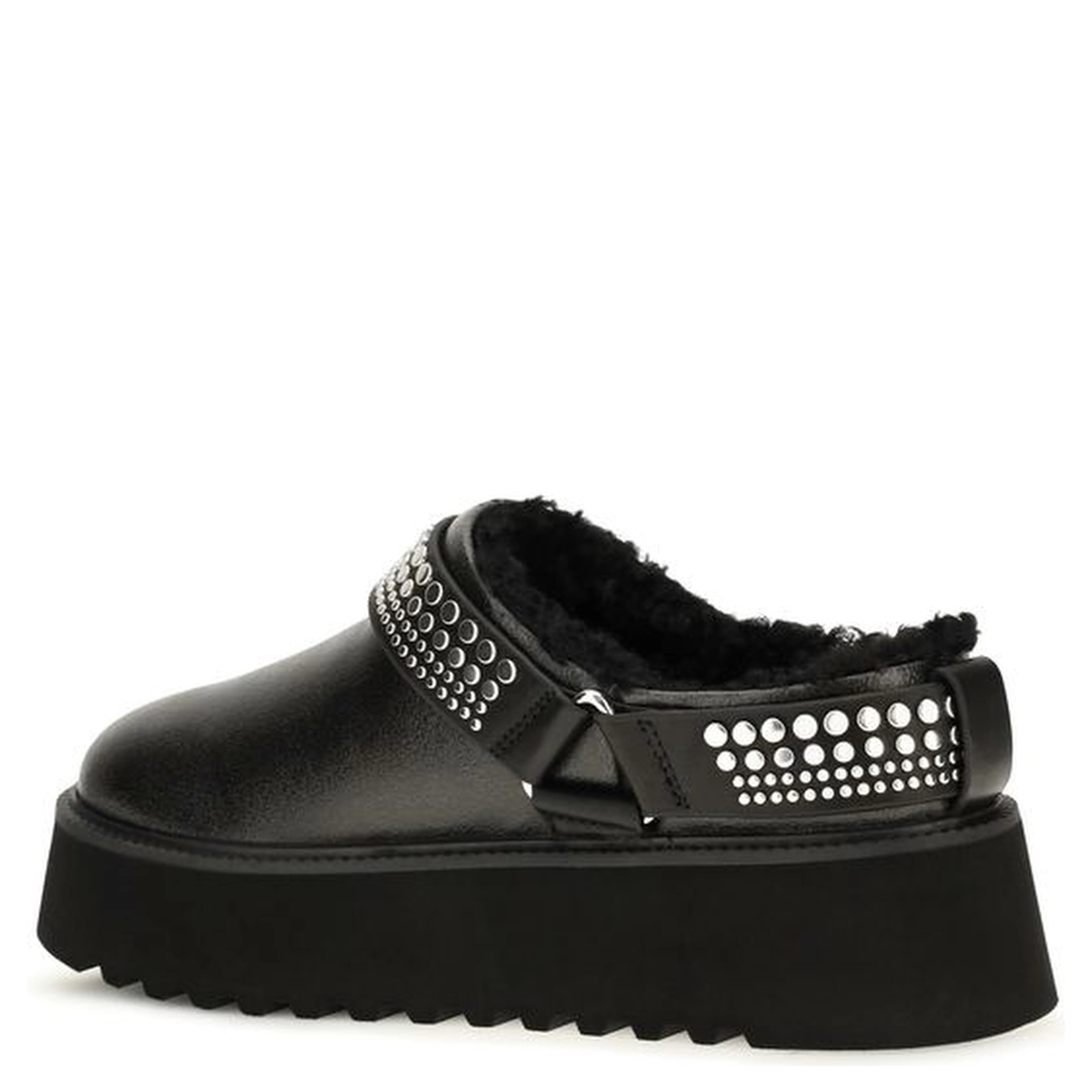 Black Calf Leather Bos Taurus Clogs