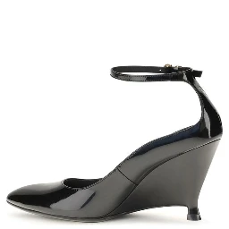 Black Calf Leather Bos Taurus Platform Pumps
