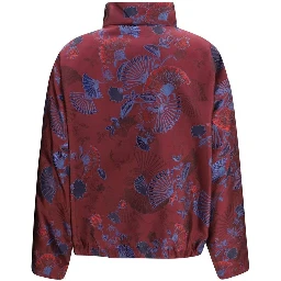 Bordeaux Polyester Full-Length Jacket