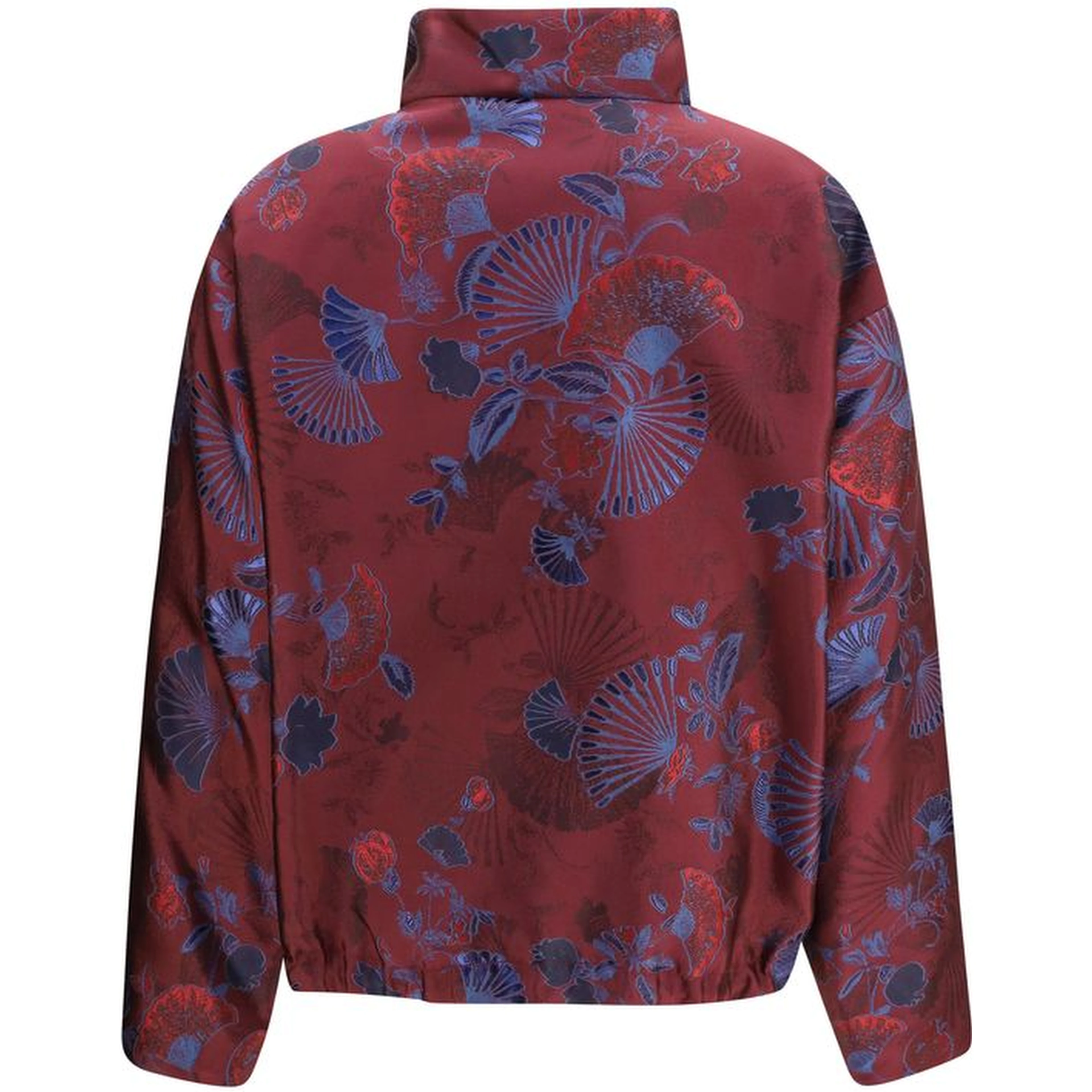 Bordeaux Polyester Full-Length Jacket