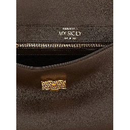 Brown Calfskin Crossbody Bag