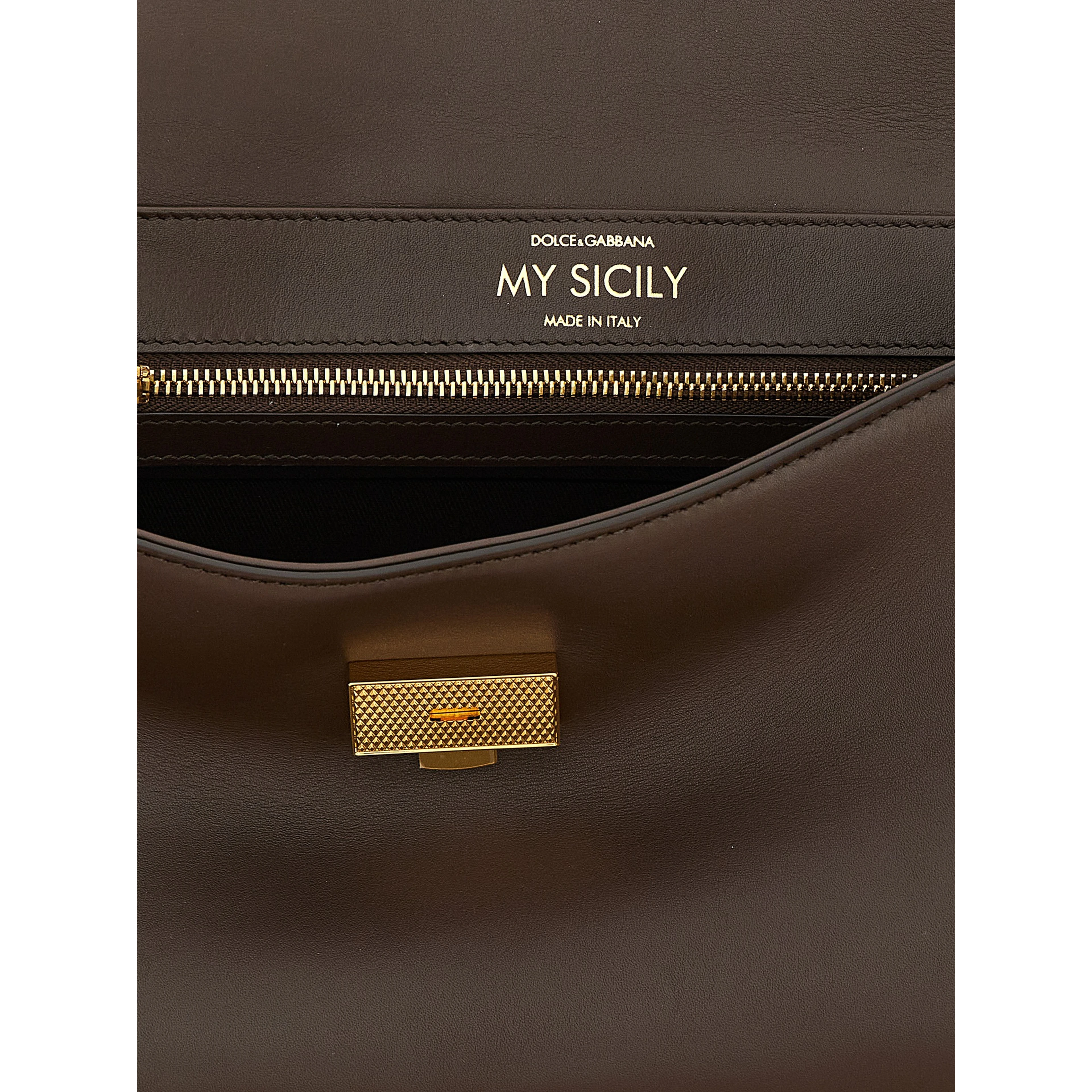 Brown Calfskin Crossbody Bag